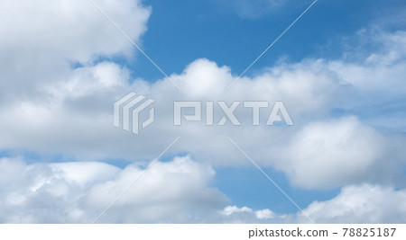 beautiful sky with white clouds on clear blue sky 78825187