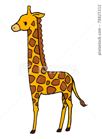 Cute Giraffe Illustration - Stock Illustration [78825312] - Pixta