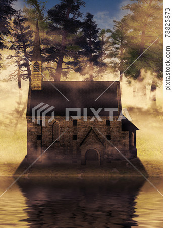 3d catholic church in forest 3d catholic church in forest 78825873