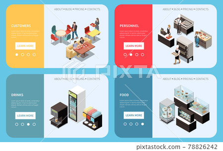 Food Court Isometric Concept 78826242