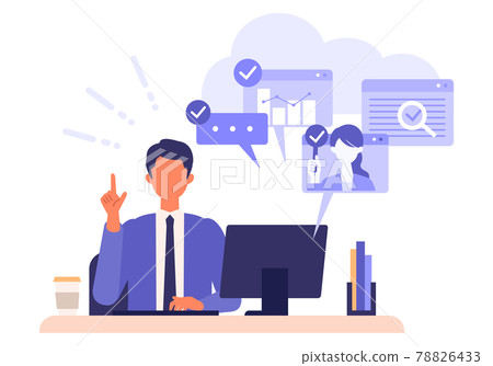 執行多任務的商人 78826433