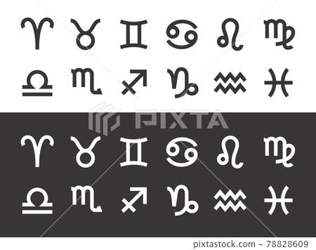 12 constellation mark icon set 78828609