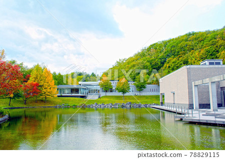 [Hokkaido] Autumn Sapporo Art Park Museum and trees where autumn leaves have begun 78829115