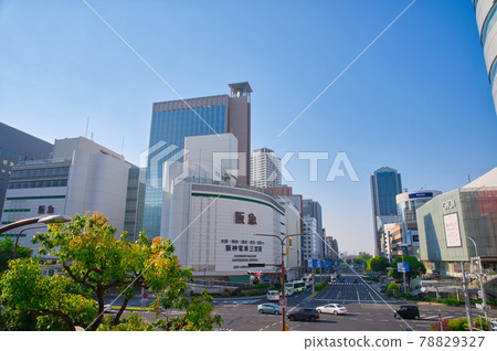 [兵庫縣]6月·神戶三宮站周圍的城市景觀 78829327