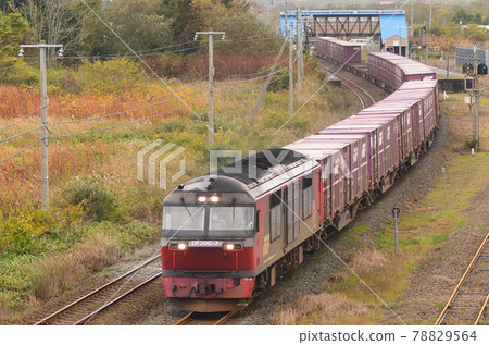 A freight train that goes through Kunnui Station and heads for Sapporo 78829564