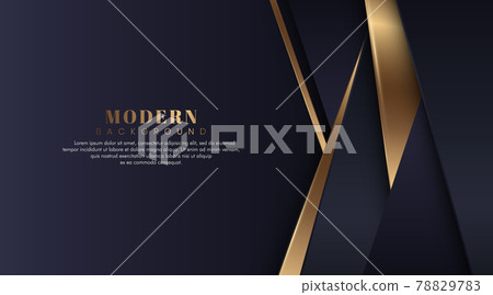 Modern dark polygonal abstract background with golden lines. Elegant and elegant decoration. Overlapping geometric shapes graphic element design. Suit for banner, cover, web, flyer, poster. Vector Modern dark polygonal abstract background with golden lines. Elegant and elegant decoration. Overlapping geometric shapes graphic element design. Suit for banner, cover, web, flyer, poster. Vector 78829783