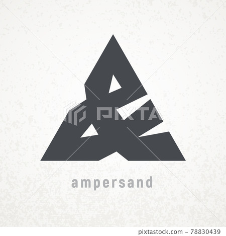 Ampersand. Elegant vector symbol on grunge background 78830439