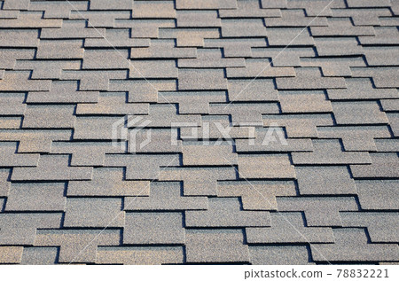 Modern roofing and decoration of chimneys. Flexible bitumen or slate shingles 78832221