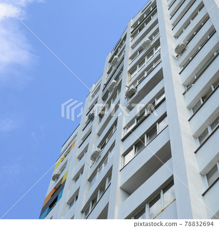 New multy storey residential building and blue sky New multy storey residential building and blue sky 78832694