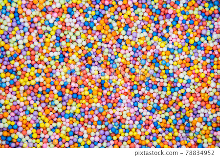 Close up of colorful foam ball texture abstract background concept design idea 78834952