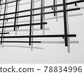 Black and white steel stripes with shadow on the wall in the abstract concept idea design for wallpaper 78834996