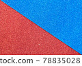 Red and Blue glitter texture in half abstract background for theme idea design concept 78835028