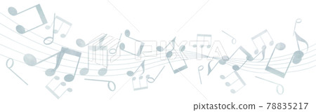 灰色樂譜的水彩觸摸插圖 78835217