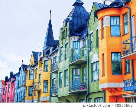 [Finland] Colorful houses in Helsinki 78835602