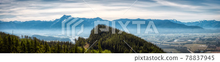 Panoramic View of Fraser Valley from top of the mountain Panoramic View of Fraser Valley from top of the mountain 78837945
