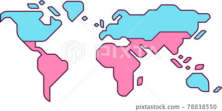 Global North and Global South map 78838550