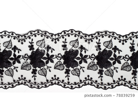 Black lace on white background Black lace on white background 78839259