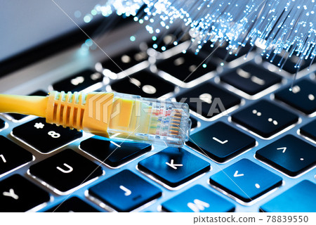 High speed fiber optic internet concept High speed fiber optic internet concept 78839550