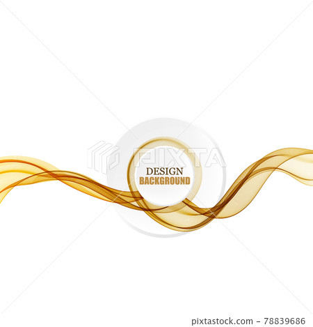 Abstract wave lines gold color isolated on white background. Abstract wave lines gold color isolated on white background. 78839686