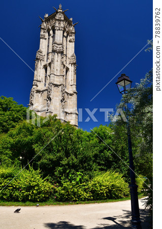 Saint-Jacques Tower, Paris, France, taken June 13, 2021. 78839762