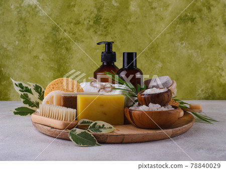 Reusable skincare accessorize. Zero waste sustainable lifestyle concept Reusable skincare accessorize. Zero waste sustainable lifestyle concept 78840029