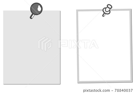 用別針固定在牆上的便條紙的插圖 用別針固定在牆上的便條紙的插圖 78840037