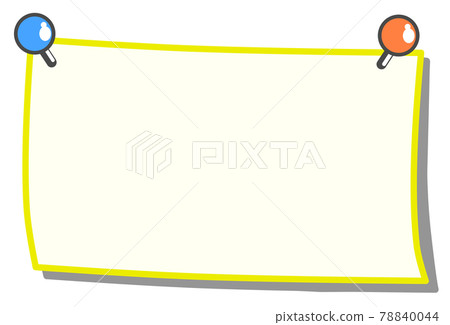 用別針固定在牆上的便條紙的插圖 用別針固定在牆上的便條紙的插圖 78840044