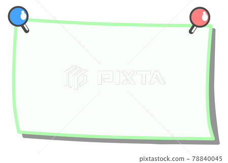 用別針固定在牆上的便條紙的插圖 78840045