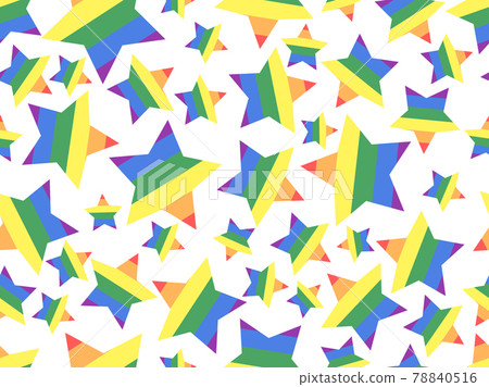 Stars with LGBT rainbow flag seamless pattern. Festival of sexual minorities, gays and lesbians, transgender people. Design for banner and poster. Vector illustration Stars with LGBT rainbow flag seamless pattern. Festival of sexual minorities, gays and lesbians, transgender people. Design for banner and poster. Vector illustration 78840516
