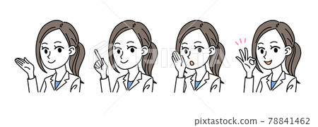 醫生女人姿勢和麵部表情 78841462