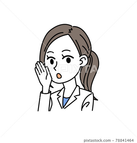 醫生女性耳朵擊打姿勢 醫生女性耳朵擊打姿勢 78841464