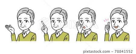 高級男性姿勢和麵部表情 高級男性姿勢和麵部表情 78841552
