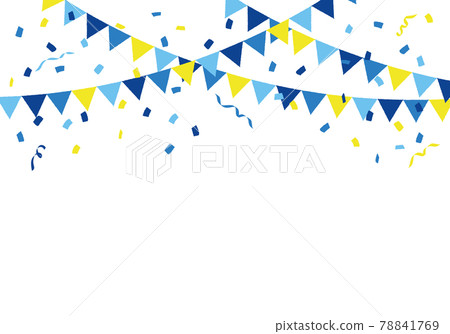 派對花環背景材料藍色 78841769