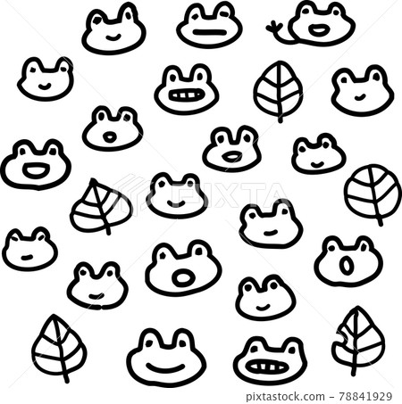青蛙臉手繪插圖集 青蛙臉手繪插圖集 78841929