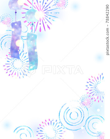 Summer image illustration background / vertical 78842290