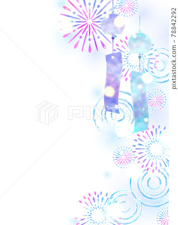 夏季圖像插圖背景/垂直 78842292