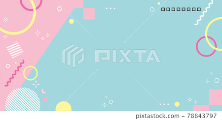 Pop and cute Memphis background 78843797