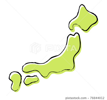 塗鴉風格的日本地圖 塗鴉風格的日本地圖 78844012