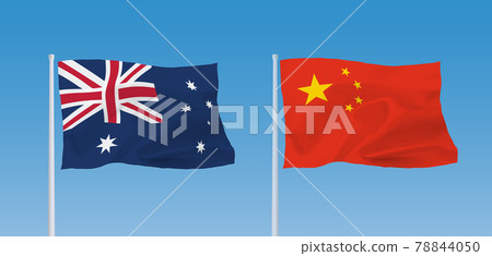Flags of China and Australia 78844050