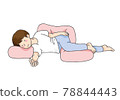 Positioning of people who lie down and sleep 78844443