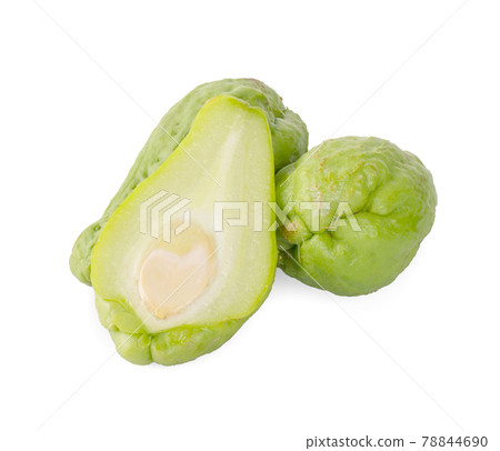 fresh chayote isolated on white background fresh chayote isolated on white background 78844690