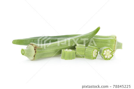 Okra isolated on white background Okra isolated on white background 78845225