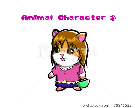 Hamster mom smile illustration material 78845522