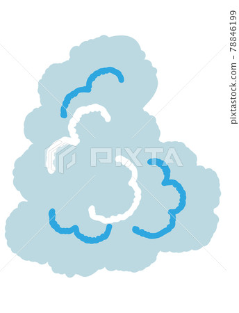 One hand-painted fluffy cumulonimbus One hand-painted fluffy cumulonimbus 78846199