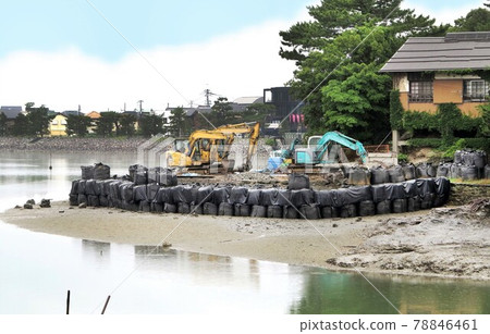 Wakanoura Kankaikaku dismantling construction site, Reiwa 3rd year, Wakayama City Wakanoura Kankaikaku dismantling construction site, Reiwa 3rd year, Wakayama City 78846461