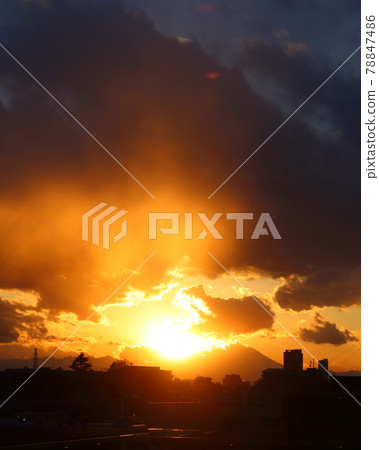 Sunset and Fuji 78847486