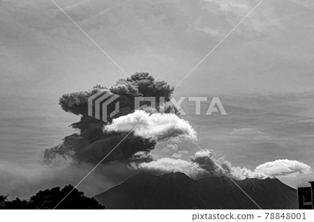Ash and steam eruption of the volcano Sakurjima. 78848001