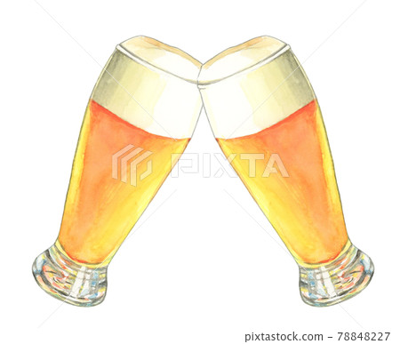 吐司配美味啤酒【手繪水彩】 吐司配美味啤酒【手繪水彩】 78848227