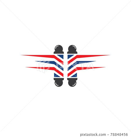 Barber pole set logo ilustration Barber pole set logo ilustration 78848456