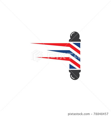 Barber pole set logo ilustration Barber pole set logo ilustration 78848457